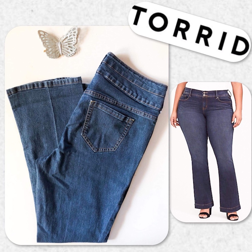 Torrid Medium Wash Flared Jeans
